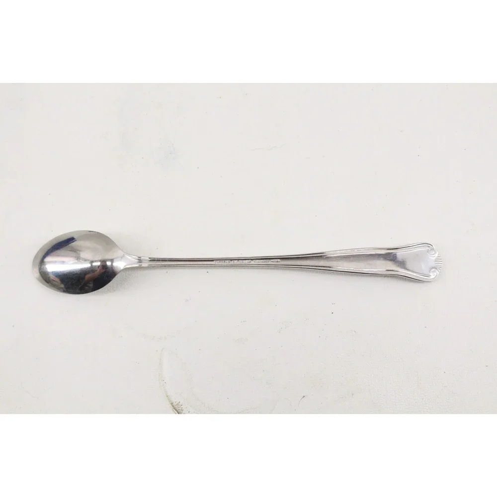 Towle Supreme STUART SHELL Beaded Stainless 9 Ice Tea Spoon 3 Dinner Fork‎
